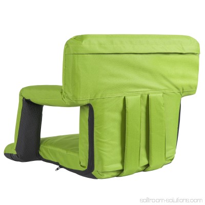 Best Choice Products Portable Reclining Seat Padded Cushion Camping Chair Backpack Beach Chair - Green